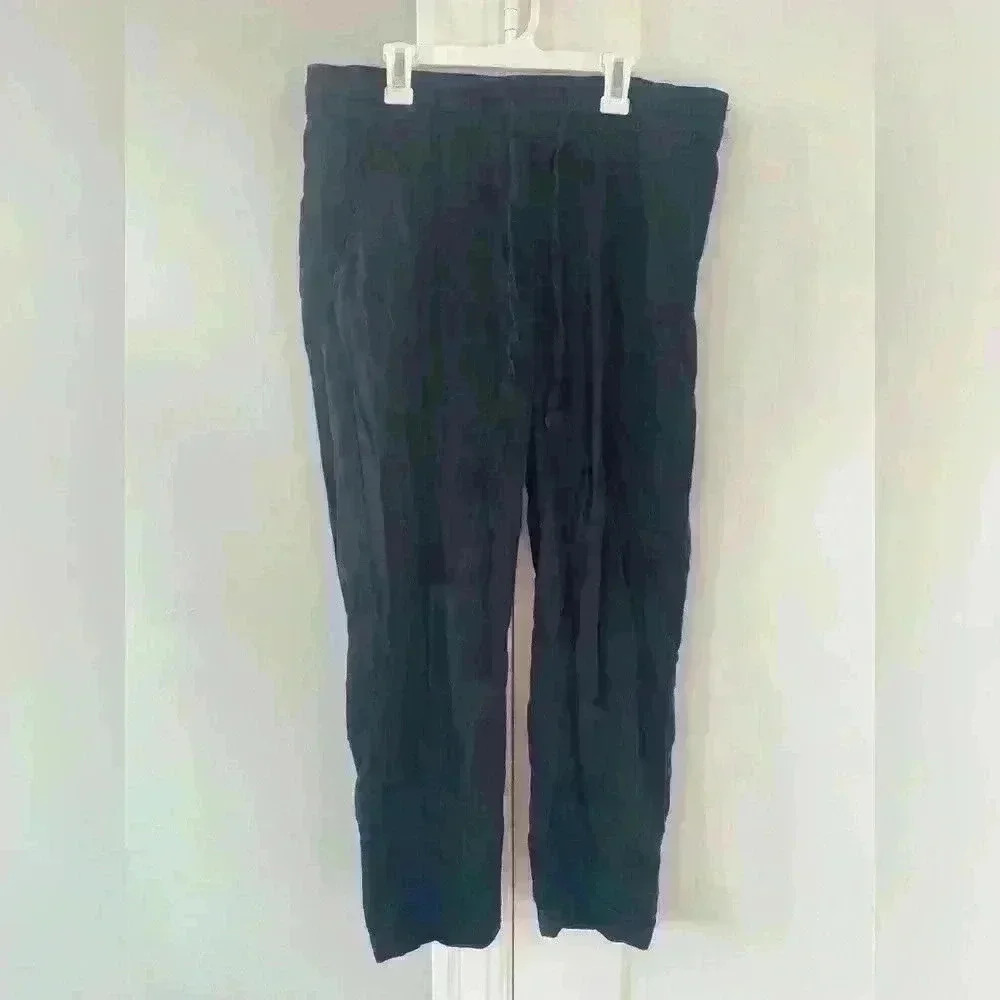 Lightweight linen drawstring pants Medium Easy Pant Gap